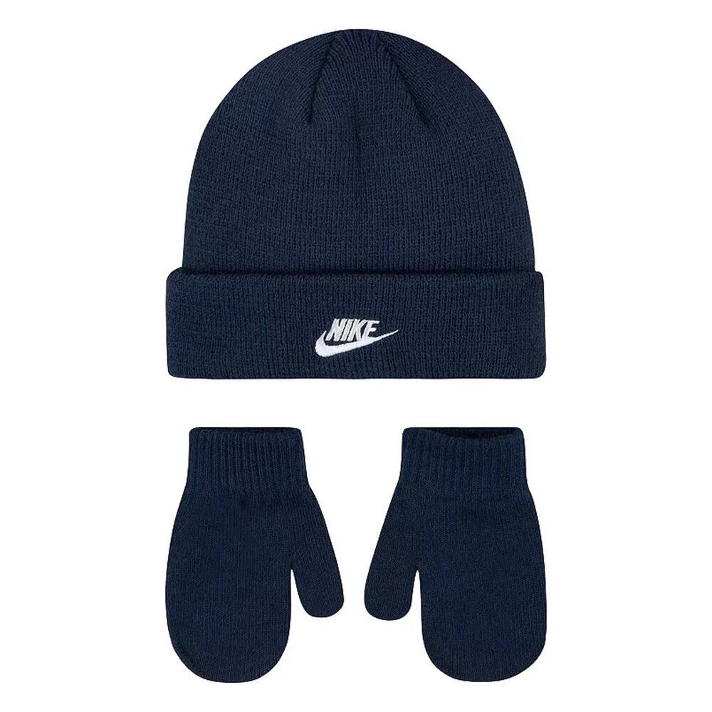Toddler 2T-4T Nike Club Beanie & Mittens Set Color: Blue